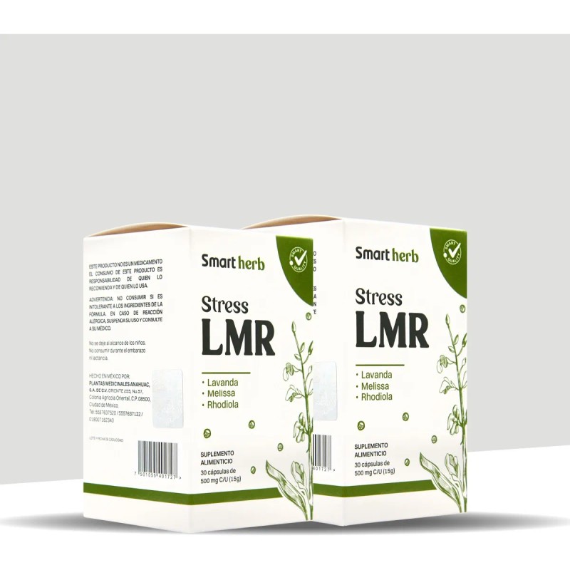 Smart Herb Paquete 2 Pzas Stress Lmr Suplemento Alimenticio Sin