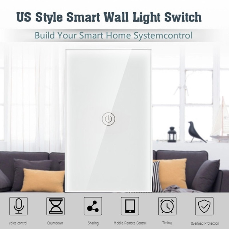 1 Way Smart Touch Switch Voice Control APP Remote Control