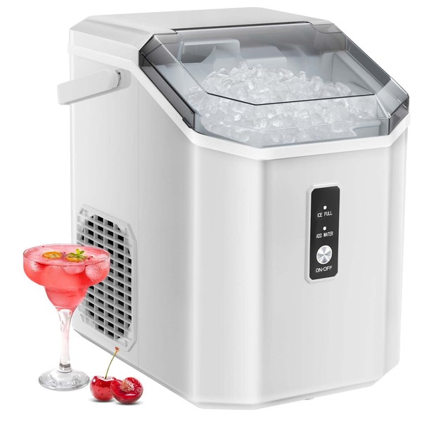 Unbranded Nugget Countertop Ice Maker with Sonic Ice, 34Lbs/24H, Self-Cleaning,