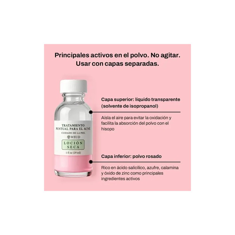Loción Seca Para Acné, Weud Ácido Salicílico Azufre 29ml