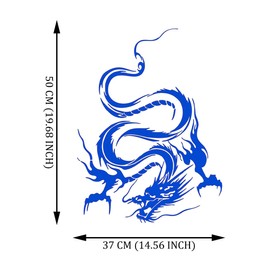 Dragon Graphic Car Hood Sticker Self-Adhesive Vinyl Graphics Decals 19.69'' x 14.57'', Blue