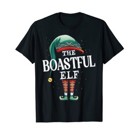 Boastful Elf Christmas Group Xmas Pajama Party T-Shirt