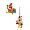 Kurt Adler Resin Christmas Chicken Ornaments 2 Assorted