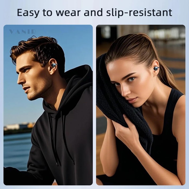 VANIR Open-Ear Wireless Earbuds, Bluetooth 5.4, ENC Noise Cancelling, 60H