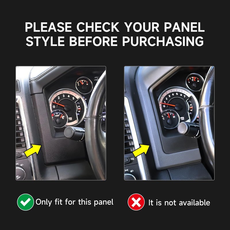 BRMYL Dashboard Speedometer Trim Decals for 2009-2018 Dodge Ram 1500