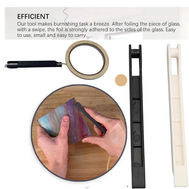 2Pcs Stained Glass Foiling Tool Kit, Copper Foiling Supplies with