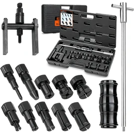 12pcs Motorcycle Blind Hole Collet Bearing Puller Set, Internal Bearing Extractor Puller Kit Slide Hammer Bearing Puller with Expandable Collets 8-32mm Inner Bearing Remover Tool (12-Piece)