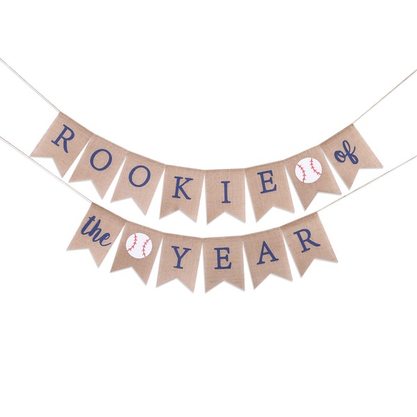 Banner de arpillera de novato del año, año novato de