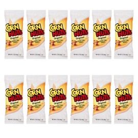 Corn Nuts Original Crunchy Corn Snacks, 1.7 oz Bags (12 Pack) – Toasted Corn Kernel Snack Packs – Individually Wrapped Salty Snacks for Travel, Lunches, Parties, and Pantry Stocking