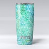 Design Skinz Green and Blue Wtaercolor Fractal Pattern - Skin