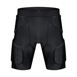TUOY Men’s Padded Compression Shorts 5-Pad Football Girdle Hip Thigh Protector