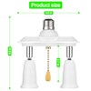 Basysion Pull Chain Light Fixture Light Socket Adapter 360 Degree