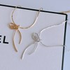 Silver 925 18K knotted ribbon necklace snake snake rope women's