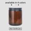 MILIVIXAY 20 Pack 8 OZ Thick Glass Dark Amber Candle
