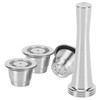 Coffee Capsule Set Stainless Steel Reusable Refillable Capsule Fit for