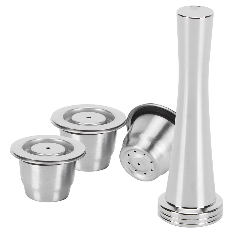 Coffee Capsule Set Stainless Steel Reusable Refillable Capsule Fit for