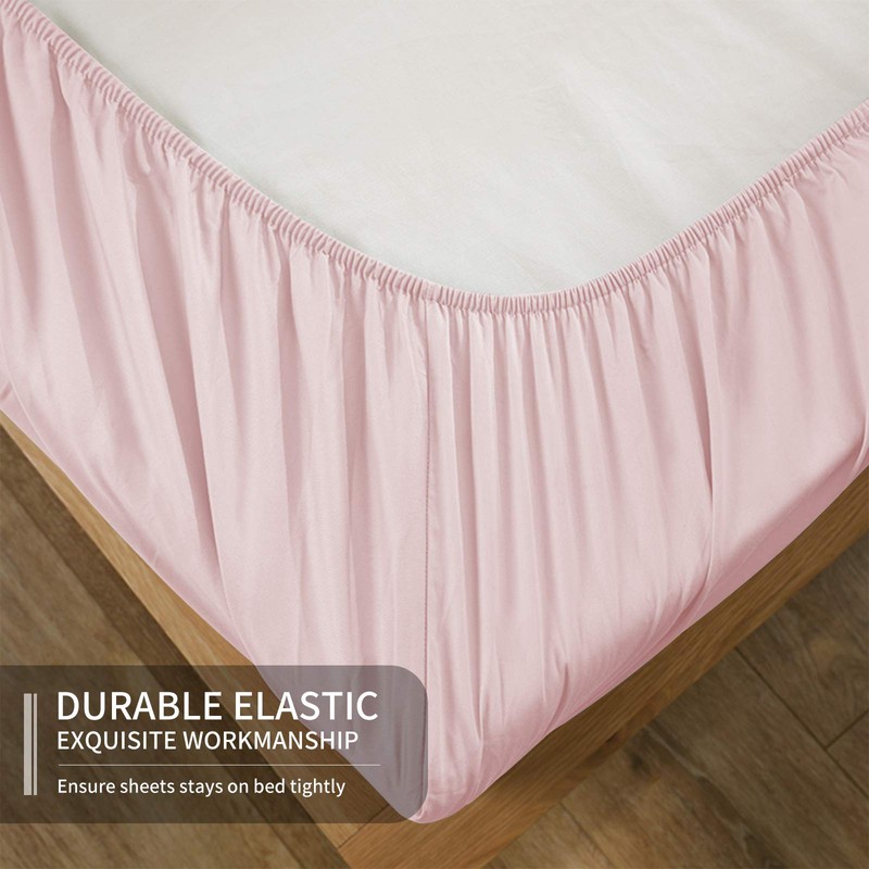 EaseHome Pink Bed Sheets Set Twin Size -Girls Twin Size