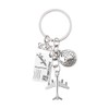 Guqqeuc Airplane Travel Gifts for Best Friend Travel Keyring Gift