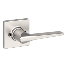 Weiser Hollis Satin Nickel Door Handle, Reversible Half Dummy Lever, Non-turning Interior Door Handles for Wardrobe, Closet Door & French Doors, Cabinet Handle/Cupboard Handles, Modern Home Décor