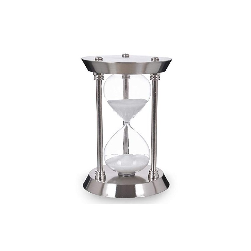 60 Minute Hourglass Sand Timer with Metal Frame, Big Size
