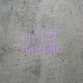 Decal Stickers of Hot Chocolate (Lavender Purple) (Set of 2) Premium Waterproof Decal Stickers for Laptop Phone Accessory Helmet Car Window Mug Tuber Cup Door Wall Decoration - BICVER1c80552LA0124