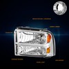 [Pair] Factory Style Headlights Assembly Compatible with 99-04 Ford F250
