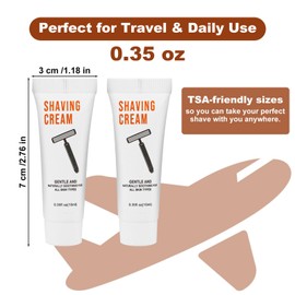 500 Shaving Cream Bulk Travel 10ml/0.35fl oz,Disposable Shaving Cream in Bulk Travel Shave Cream for Hotel Homeless,Jasmine