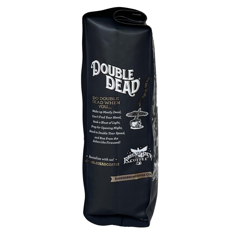 Raven's Brew Coffee High Caffeine Coffee Dark Roast Ground -