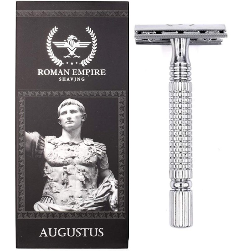 Double Edge Safety Razor ROMAN EMPIRE SHAVING Augustus with 20