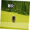 BESPORTBLE Golf Practice Flag Checkered Detachable Training Flag for Putting