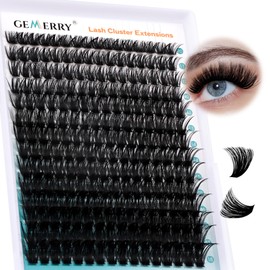 Individual Eyelashes, 100D DIY Cluster Eyelashes, 0.07 D Curl, 10-18 Mix, Individual Eyelash Extensions, Volume Eyelash Clusters at Home, GEMERRY Eyelashes (100D-0.07D-10-18 mm)