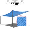 E&K Sunrise 12' x 12' Blue Sun Shade Sail Square