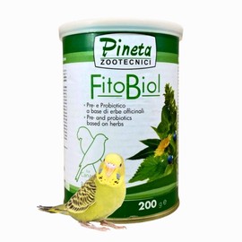 Pineta FitoBiol 200g Herbal Probiotic for Birds – Plant-Based Bird Supplement for Canary Supplement Needs, Finch Digestion Aid, and Overall Ornamental Bird Care and Gut Health
