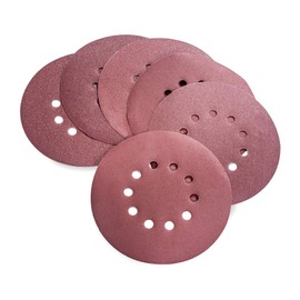 Power PRO 2100-24Pcs 9inch/225mm Sanding Abrasive Discs, Grits 4X 80/100/120/150/180/240 Sanding Discs Sandpaper for Drywall Sander and Polisher, 1 Set of 24 with 10 Vent Holes