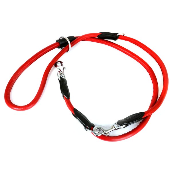 MONKIMAU Real Leather Adjustable Dog Lead