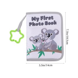 BESTonZON Baby Album Cloth Photo Book for Babies, Baby's My First Family Album, Soft Photo Cloth Book Baby Cloth Photo Book Soft Cloth Baby Photo Book Organizer, My First Book of Photos Baby Memory