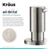 KRAUS 주방 비누 및 로션 디스펜서, 스팟 프리 스테인리스 스틸,