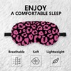 QLMX Preppy Leopard Silk Eye Mask for Sleeping, Leopard Mask,