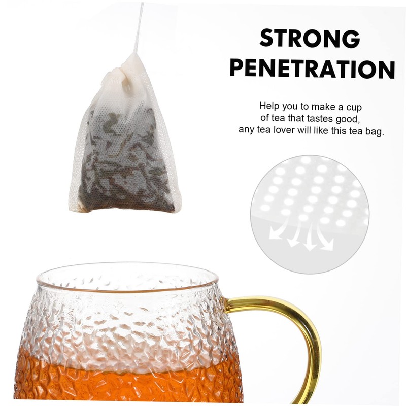 BIUDECO Brew Fine Mesh Strainer Tea Bags 200 Pcs Empty