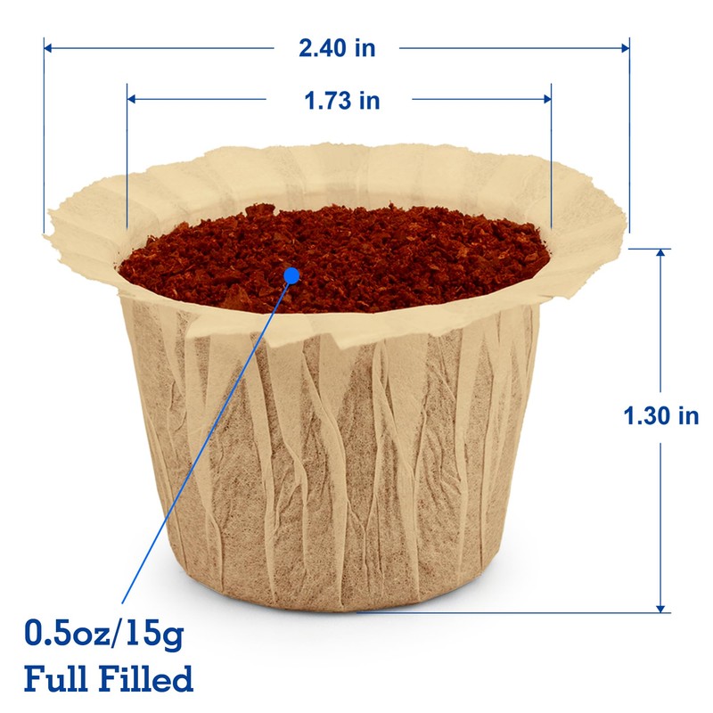 Haetyly 2 Pack Reusable K Cups with 100 Count Natural