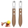 2Pcs Channel Knife Lemon Zester Tool Stainless Steel Citrus Peeler
