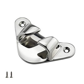 keehui 104MM(4-1/4") Marine Grade Stainless Steel 316 Boat Angled Bow Chocks Yacht Deck Dock Mooring Rope Cleat Chock (1 Piece)