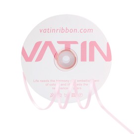 VATIN Double Face Satin Ribbon 1/8 inch x Continuous 100 Yards, Thin Pearl Pink Ribbon for Gift Wrapping, Crafts Sewing, Christmas Ornaments, DIY Bows,Tag Decoration