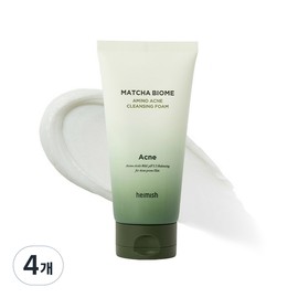 Heimish Matcha Biome Amino Acne Cleansing Foam, 150g, 4 packs / 헤이미쉬 말차 바이옴 아미노 아크네 클렌징 폼, 150g, 4개