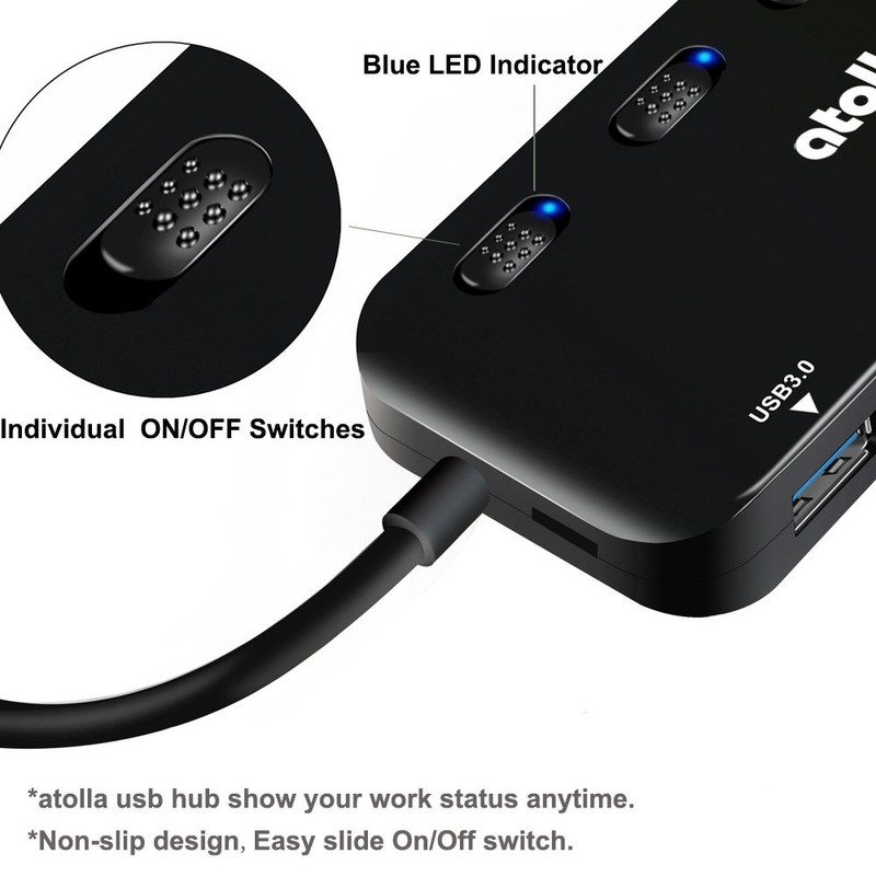 Atolla Ultra Slim USB 3.0 Data Hub 4 Port -