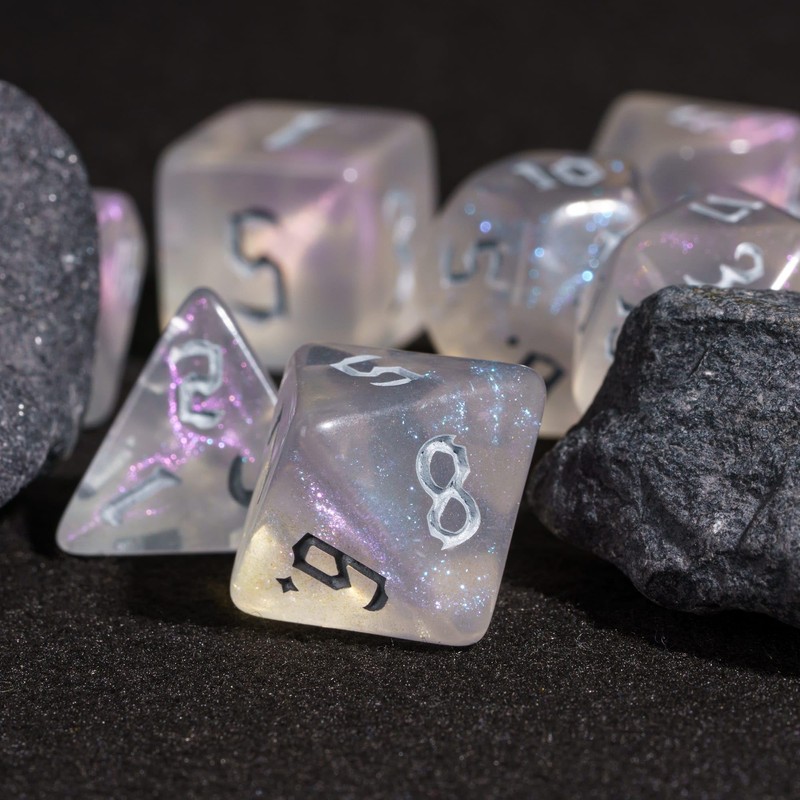 Cusdie 7Pcs/Set DND Dice Set D&D Polyhedral Dice for Dungeons