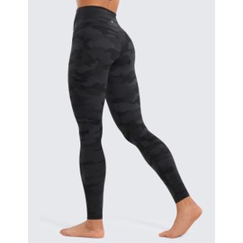CRZ YOGA Butterluxe High Waisted Lounge Legging 28'' - Workout Leggings for Women Buttery Soft Yoga Pants Dark Grey Camouflage 2 Large