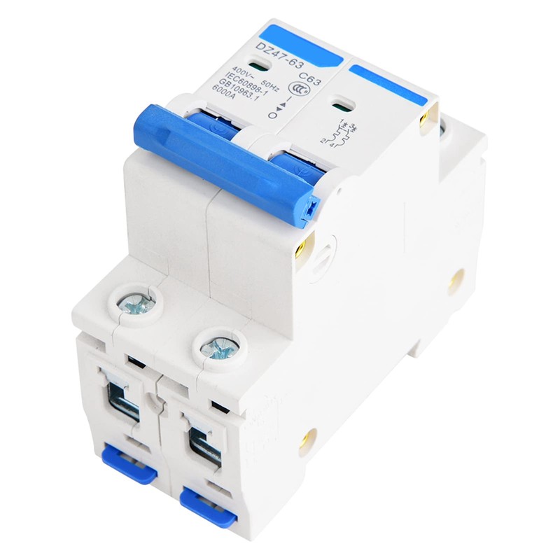 AC 400V Circuit Breaker DIN Rail 63A 2P Home Overload