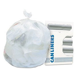 Heritage HDPE 16 Gallon Trash Bags - HERZ4833RNR01 // Natural Garbage Bag - High-Density - 6 micron by Tub Tub