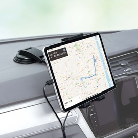 Seiwa WA83 Auto Smart Tab Holder, Suction Cup Mount, Auto Open and Close, Smartphone Tablet, Type-C2 Cable Included